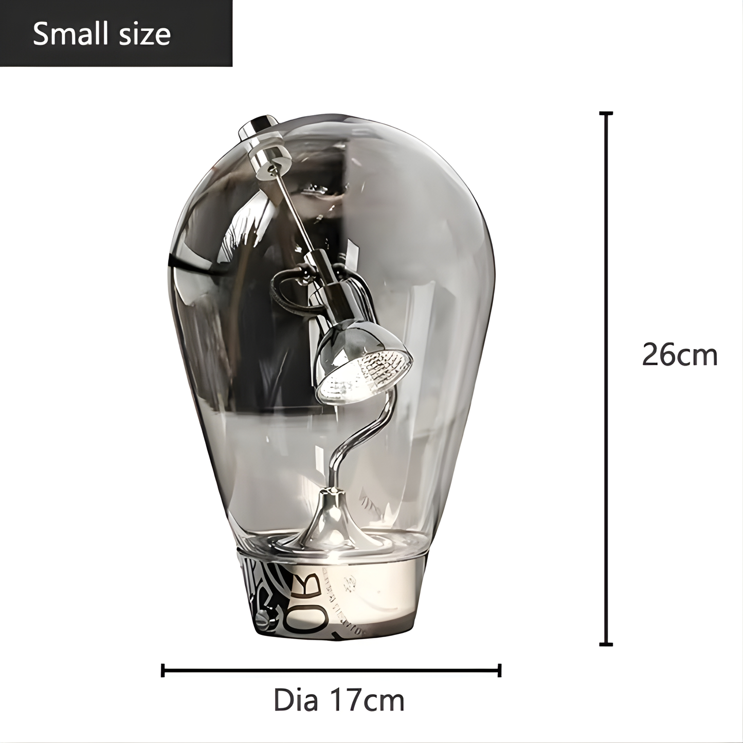 Exquisite Glass Table Lamp with Adjustable Light