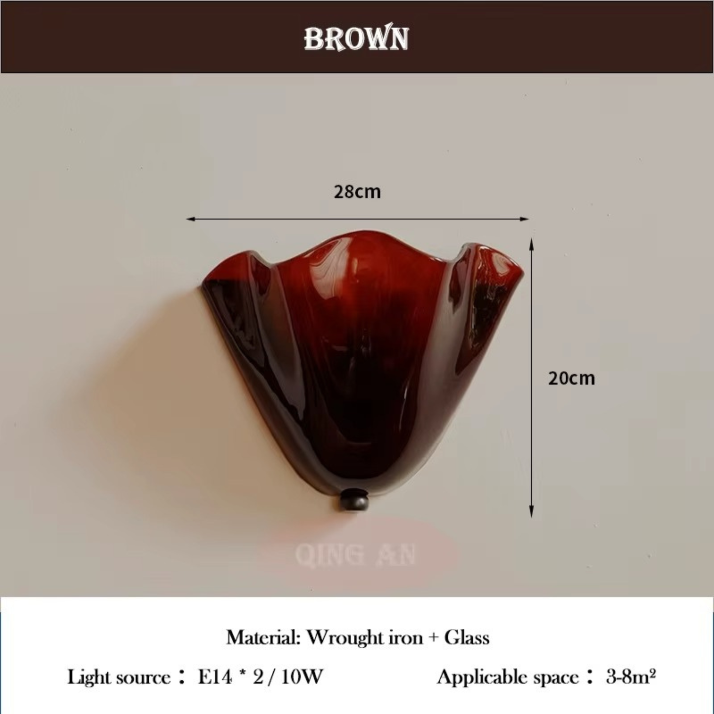 French Retro Glass Wall Light