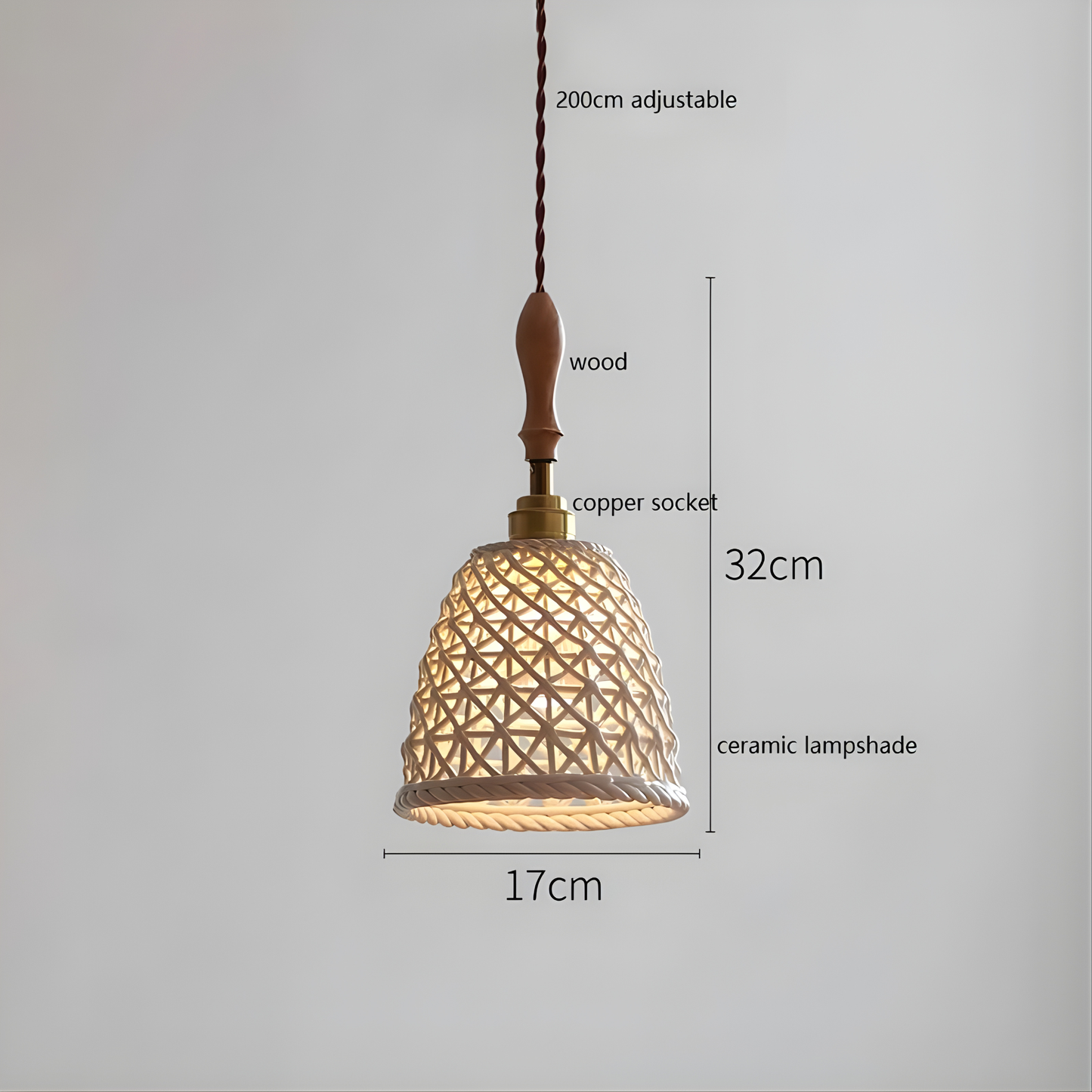 Hana Japanese Ceramic Pendant Light