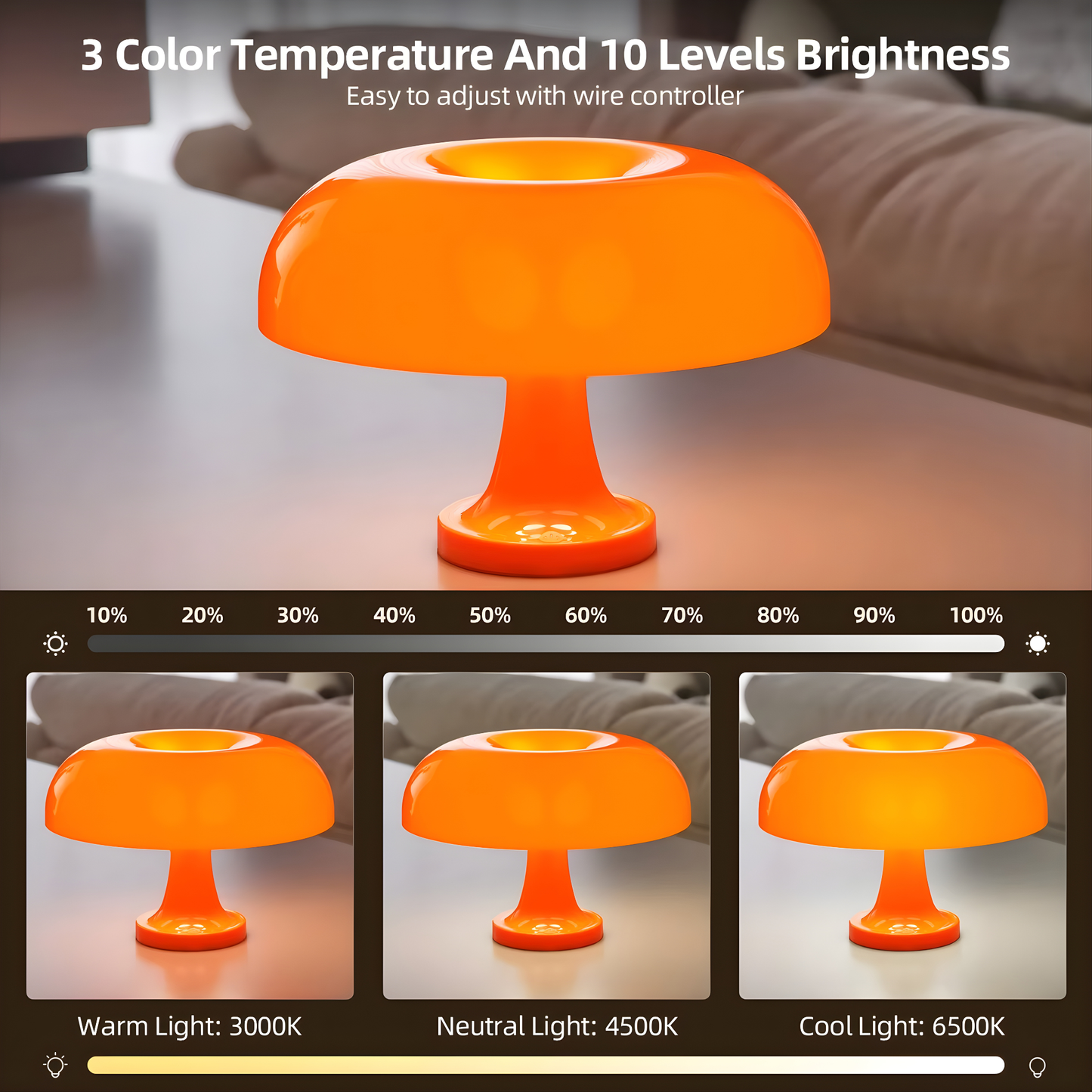Luma Bauhaus Mushroom Table Lamp