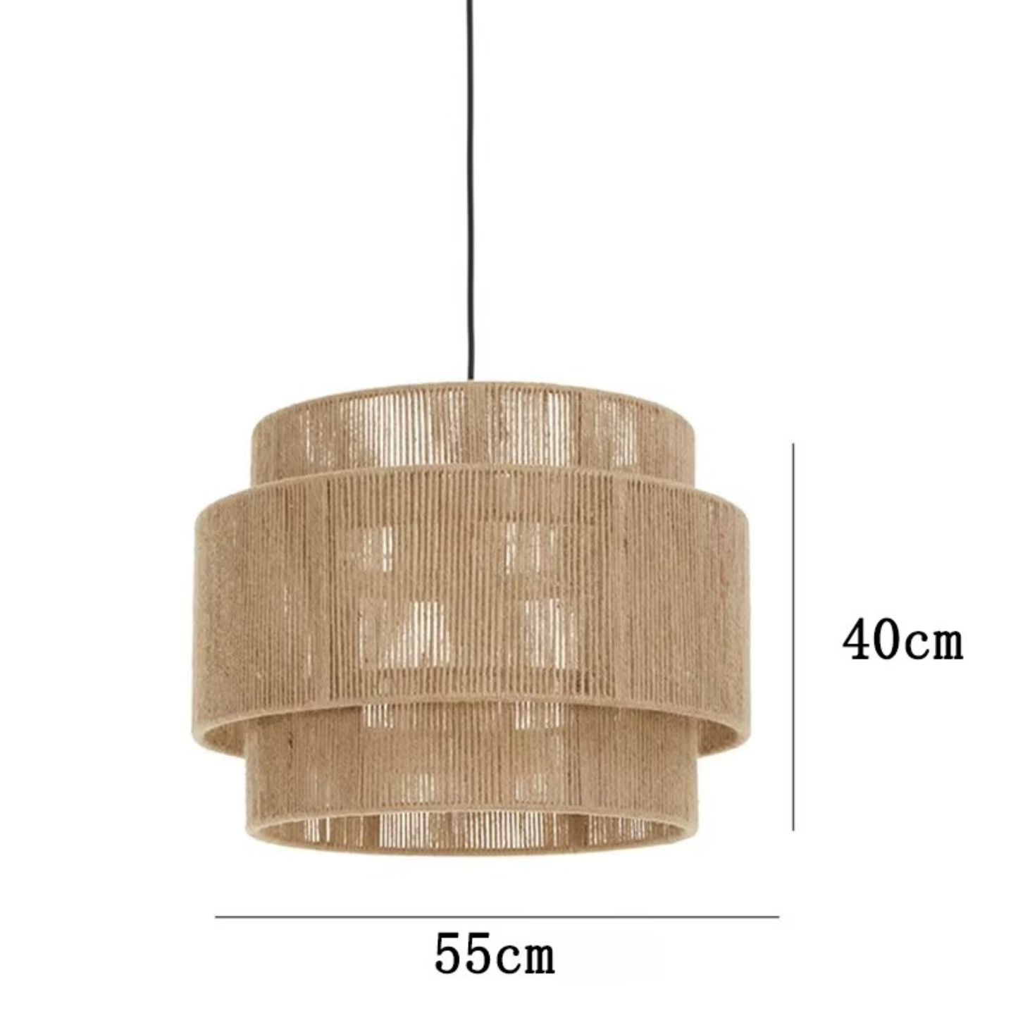 Solea Layered Rattan Pendant Light