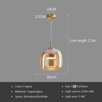 Aurelia Smoked Glass Pendant Ceiling Light