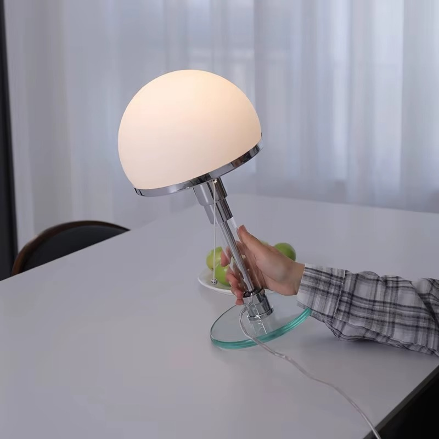 Bauhaus Opal Glass Globe Table Lamp