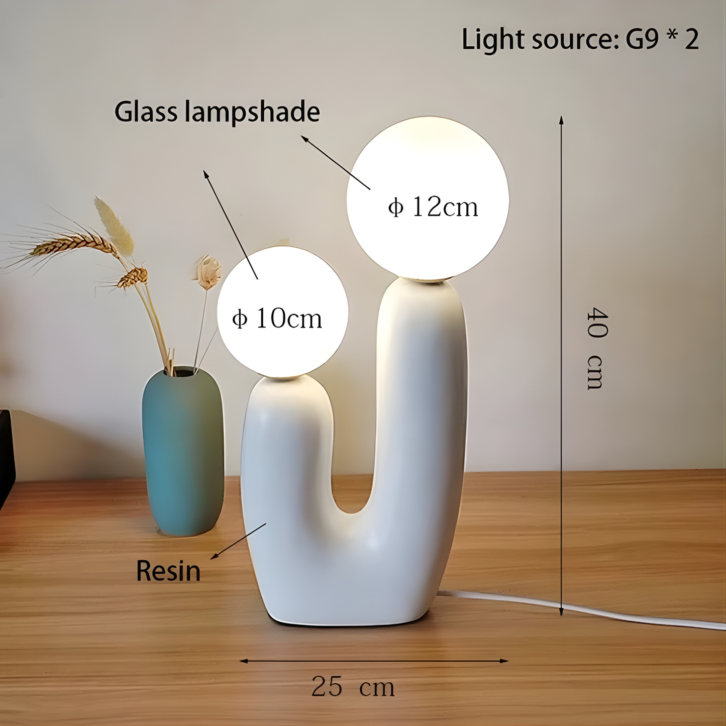 Forma Dual Glass Table Lamp
