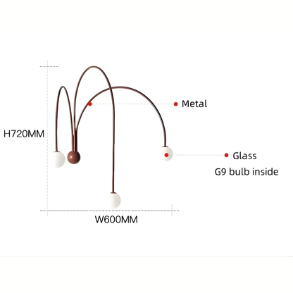 Italian Curve Designer Wall Lamp