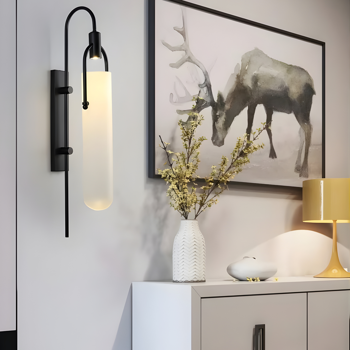 Aurea Noir Black & Gold LED Wall Lamp