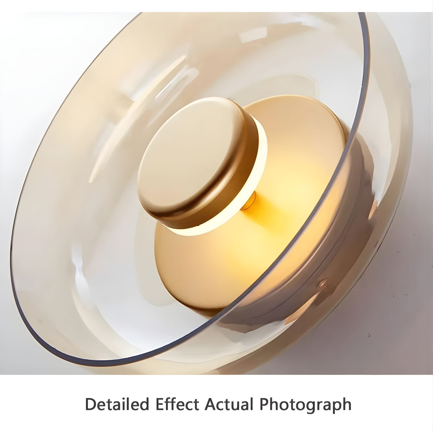 Modern Smoked Glass Disc LED Wall Light