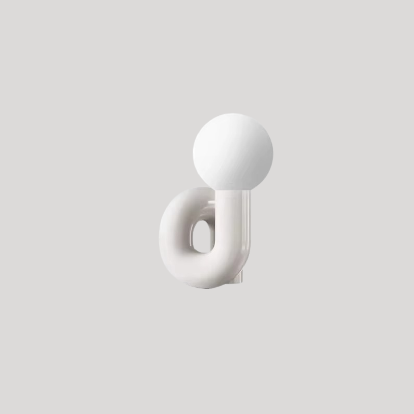 Nordic Glass Globe Sculptural Table Lamp