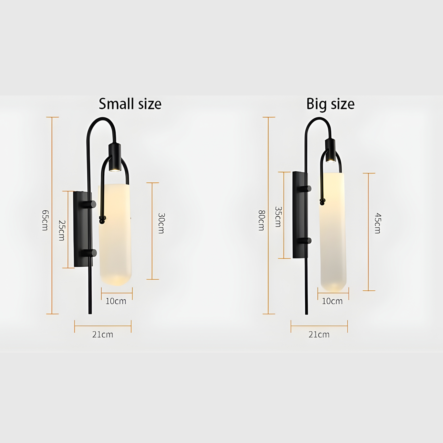 Aurea Noir Black & Gold LED Wall Lamp