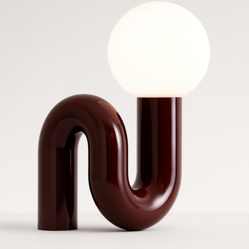 Nordic Glass Globe Sculptural Table Lamp