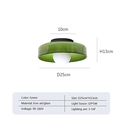 Aalto Olive Glass Ceiling Light