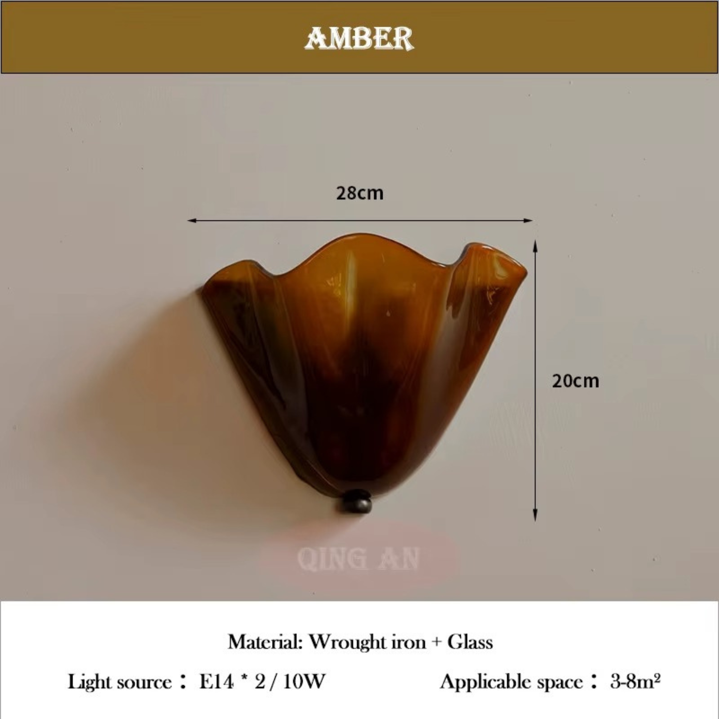 French Retro Glass Wall Light