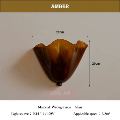 French Retro Glass Wall Light