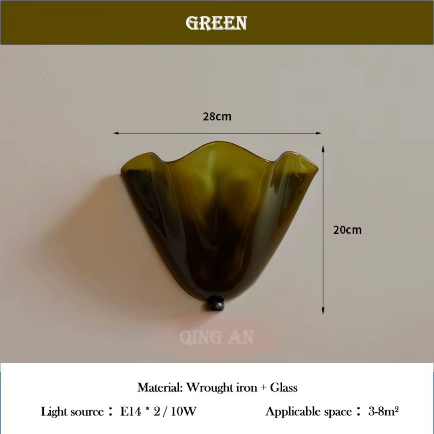 French Retro Glass Wall Light