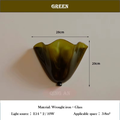 French Retro Glass Wall Light