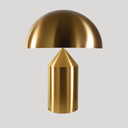 Art Deco Brass Mushroom Table Lamp