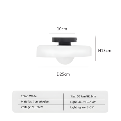 Aalto Olive Glass Ceiling Light