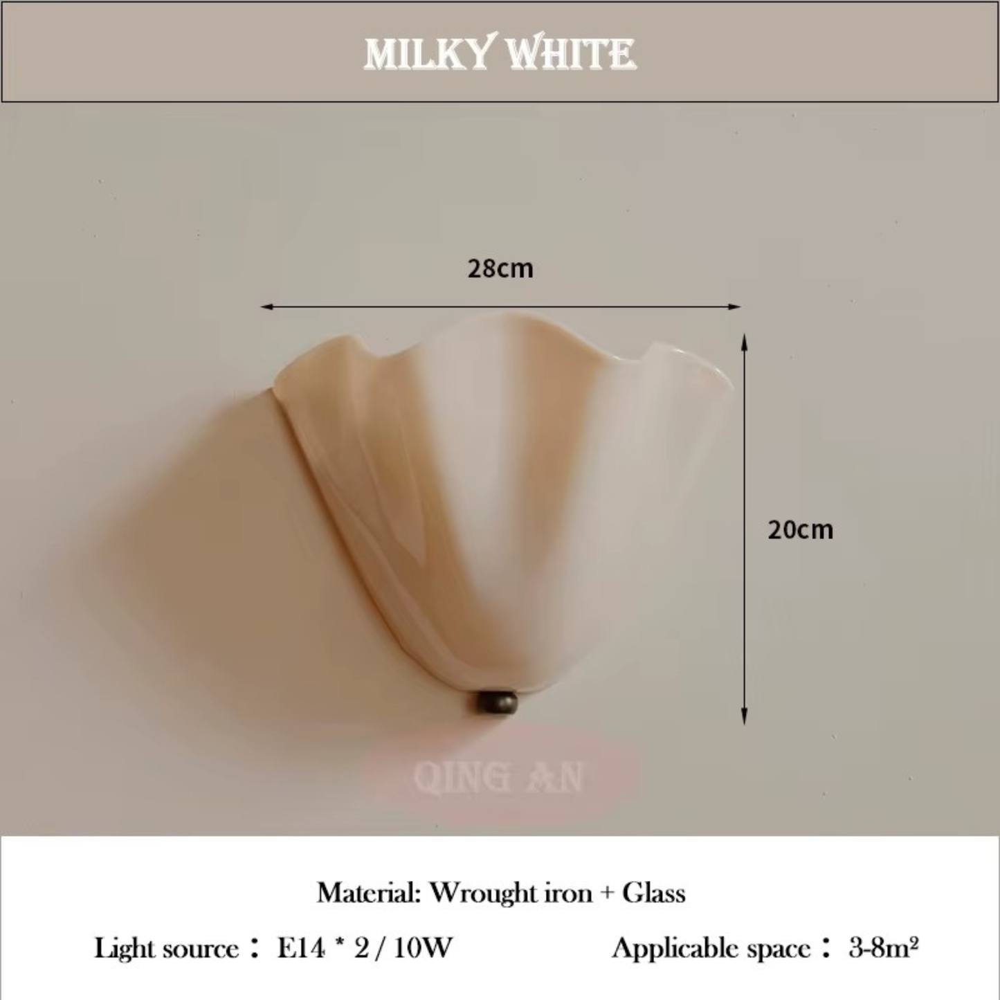 French Retro Glass Wall Light