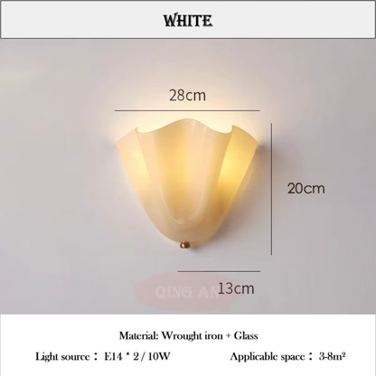 French Retro Glass Wall Light