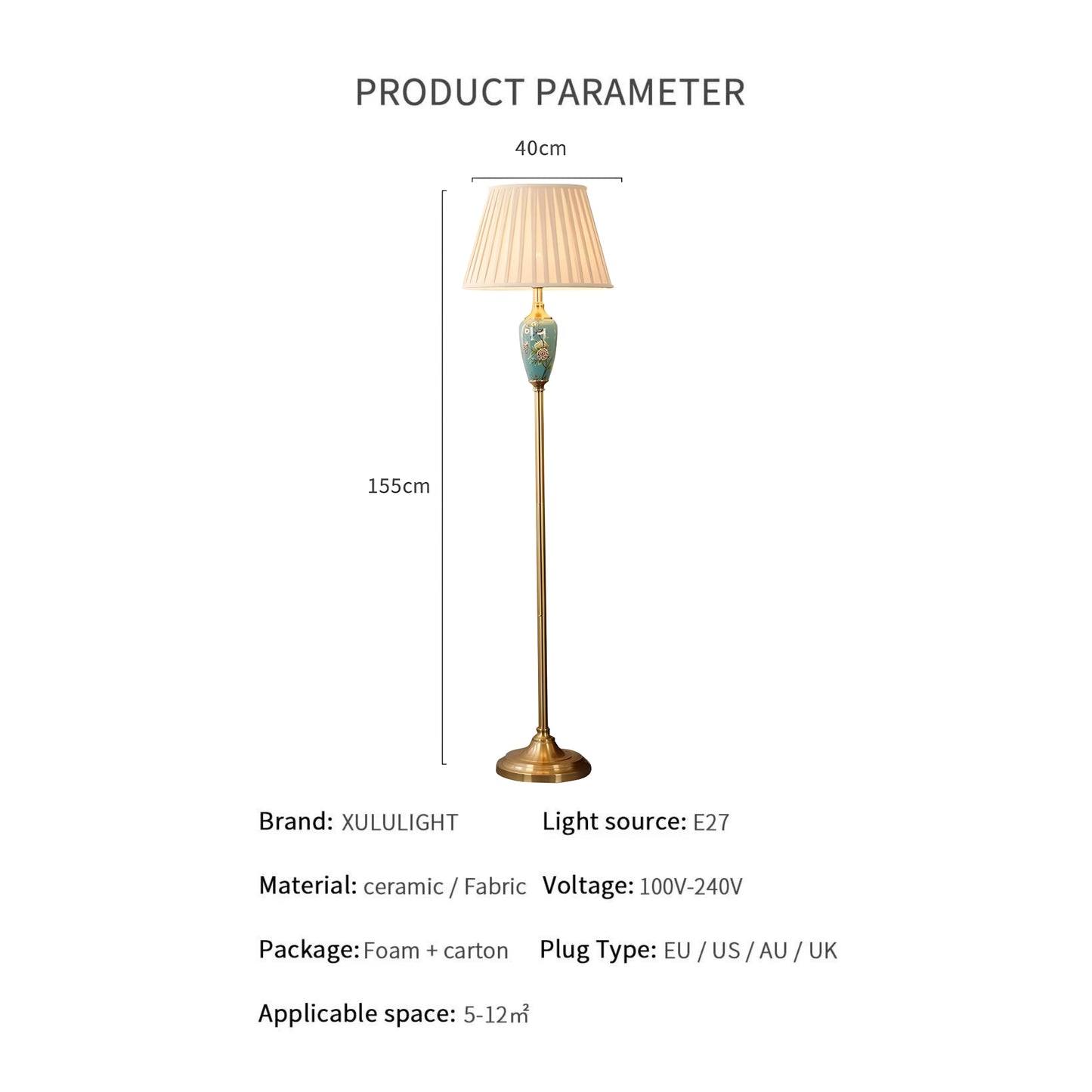 Aurora European Ceramic Floor Lamp