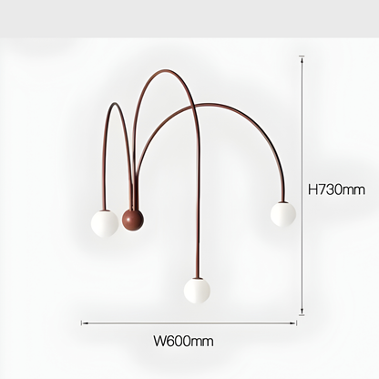 Italian Curve Designer Wall Lamp