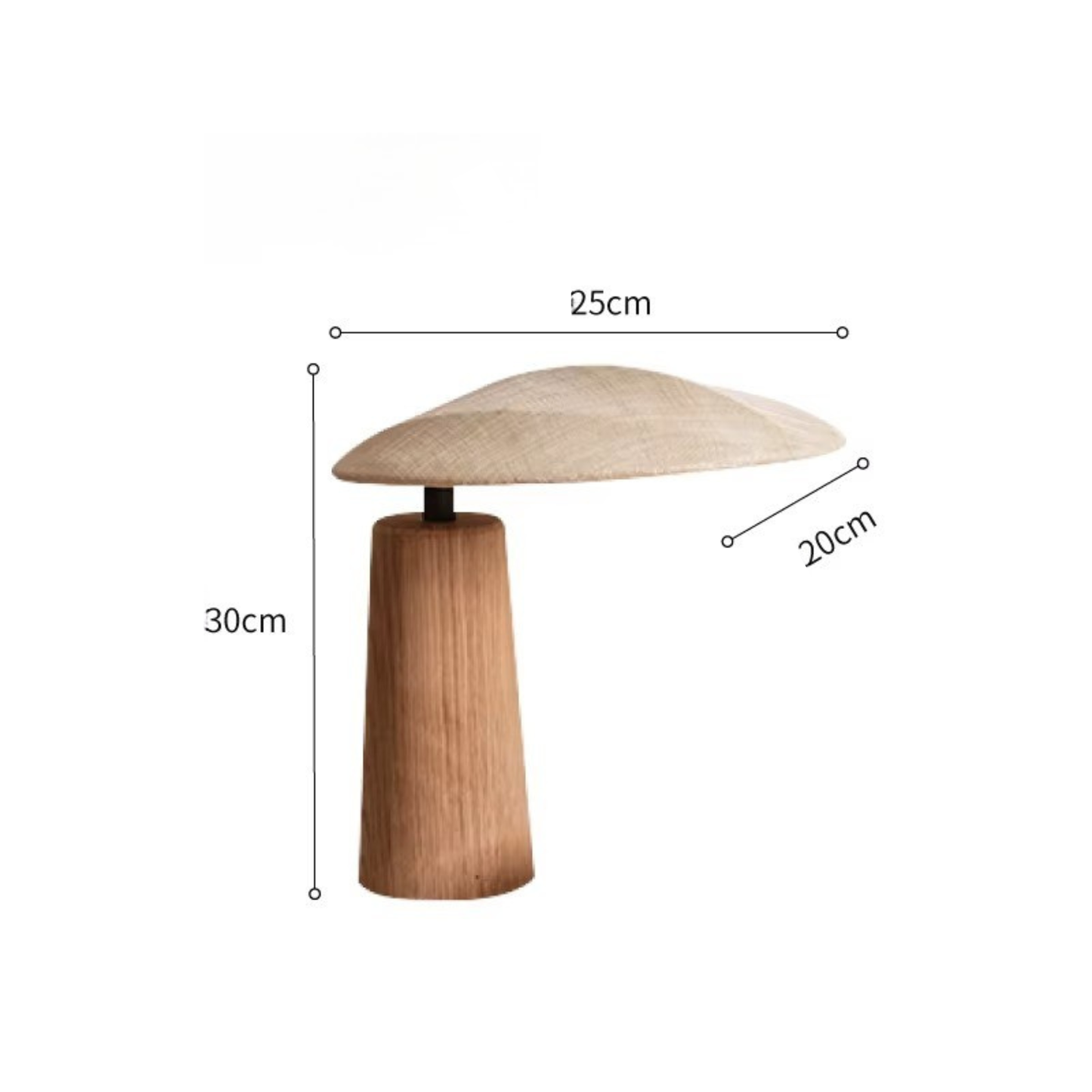 Aira Wabi-Sabi Linen Wood Table Lamp
