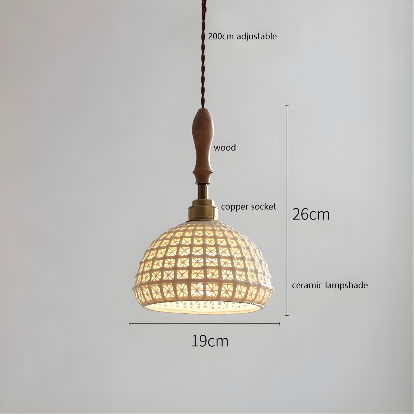 Hana Japanese Ceramic Pendant Light