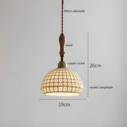 Hana Japanese Ceramic Pendant Light