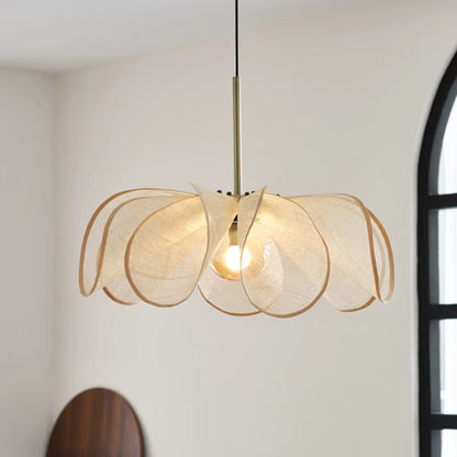 Hana Wabi-Sabi Fabric Petal Pendant Light