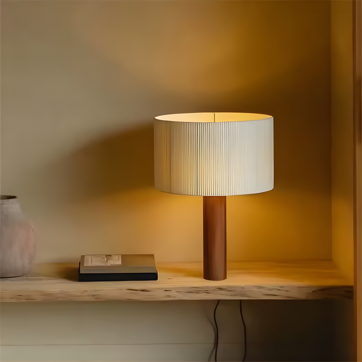 Nara Wabi-Sabi Solid Wood Table Lamp