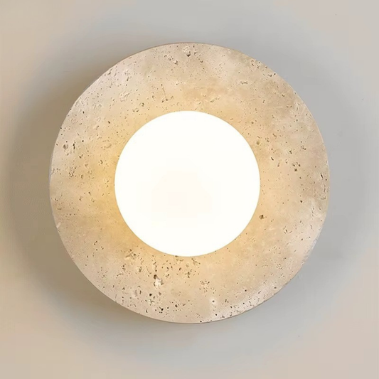 Aurelia Yellow Travertine LED Wall Lamp
