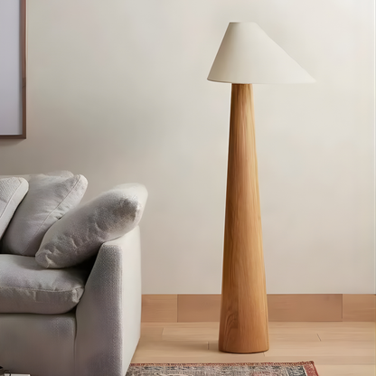 Oslo Oak Cone Floor Lamp