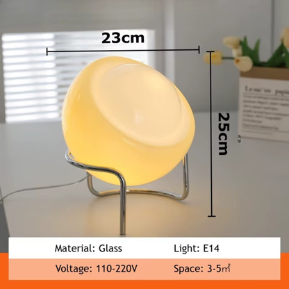 Bauhaus Glass Table Lamp in Retro Design