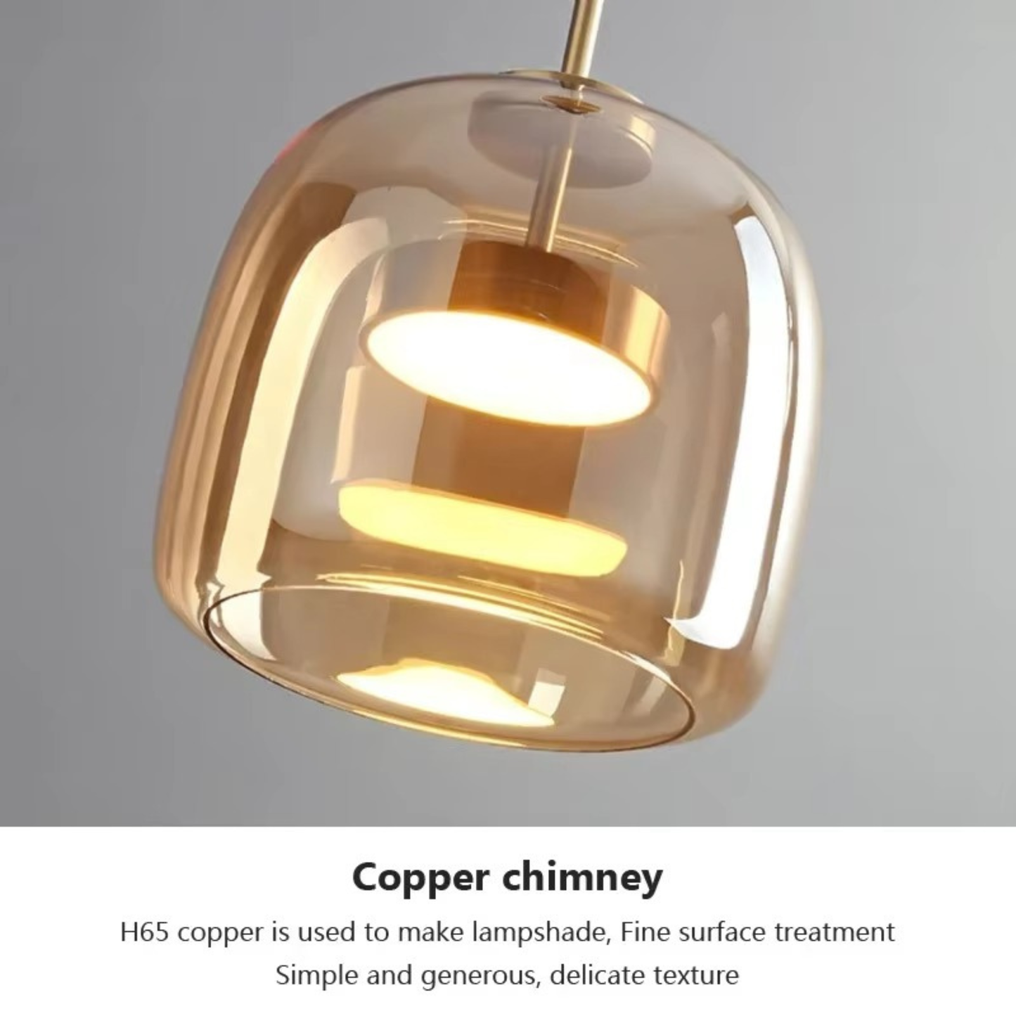 Aurelia Smoked Glass Pendant Ceiling Light