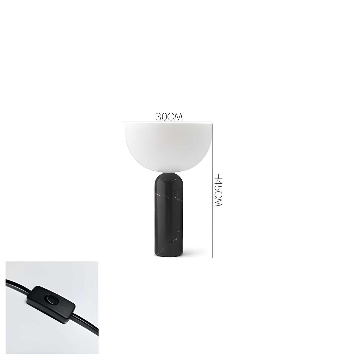 Halo Danish Marble Table Lamp