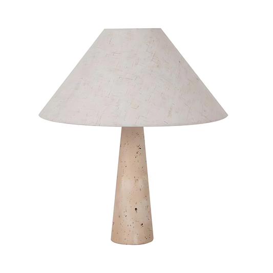 Solara Amber Travertine Fabric Table Lamp