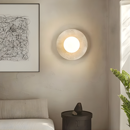Aurelia Yellow Travertine LED Wall Lamp
