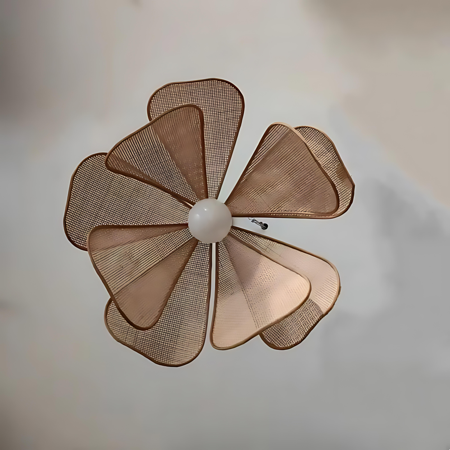 Flora Rattan Petal Pendant Light