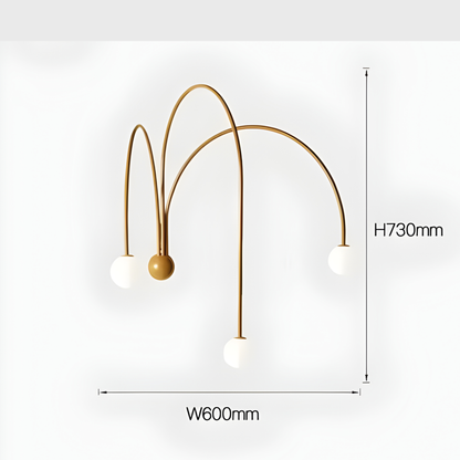 Italian Curve Designer Wall Lamp