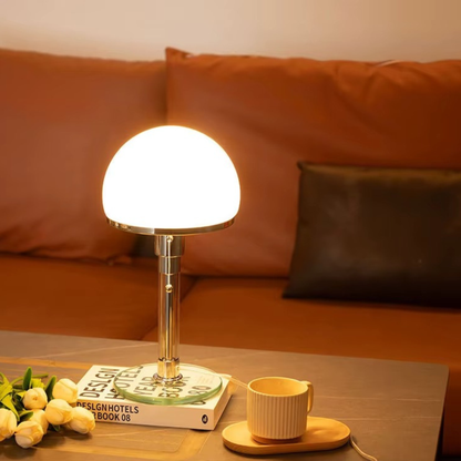 Bauhaus Opal Glass Globe Table Lamp