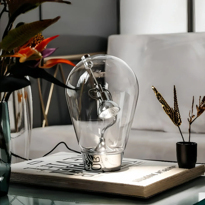 Exquisite Glass Table Lamp with Adjustable Light