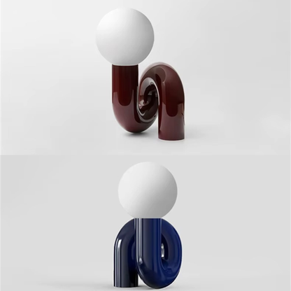Nordic Glass Globe Sculptural Table Lamp
