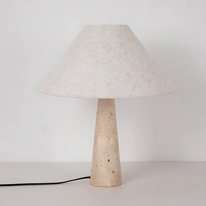 Solara Amber Travertine Fabric Table Lamp