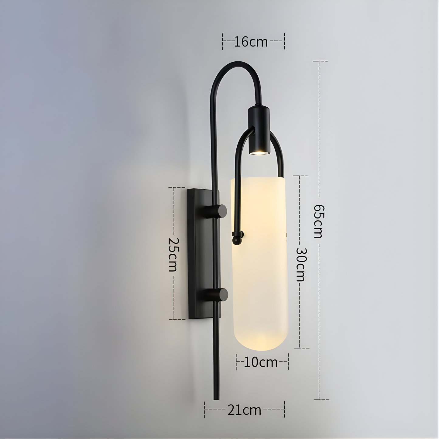 Aurea Noir Black & Gold LED Wall Lamp