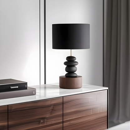 Wabi-Sabi Solid Wood LED Table Lamp