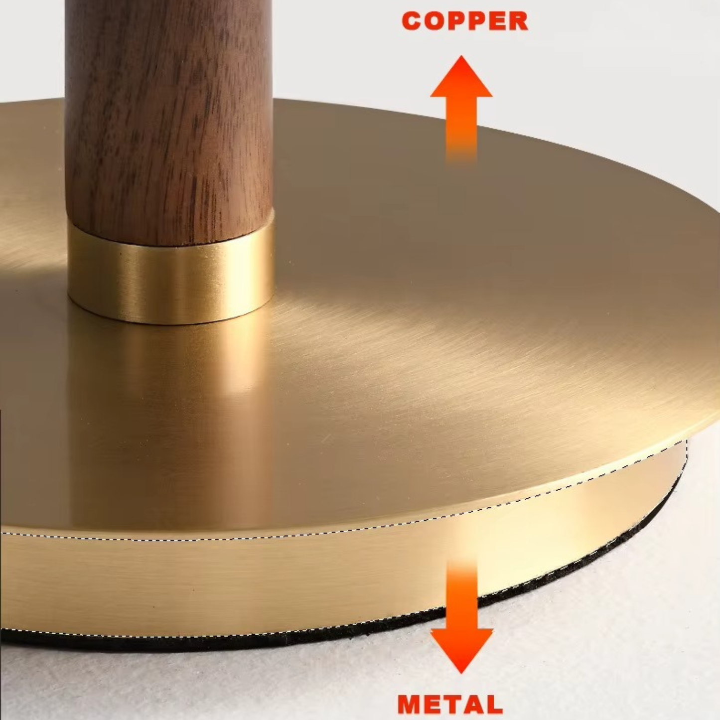 Brushed Brass & Amber Glass LED Table Lamp