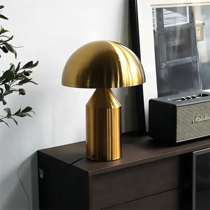 Art Deco Brass Mushroom Table Lamp