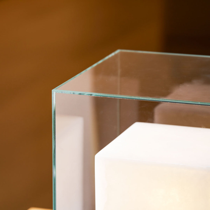 Alabaster Cube Glass Table Lamp