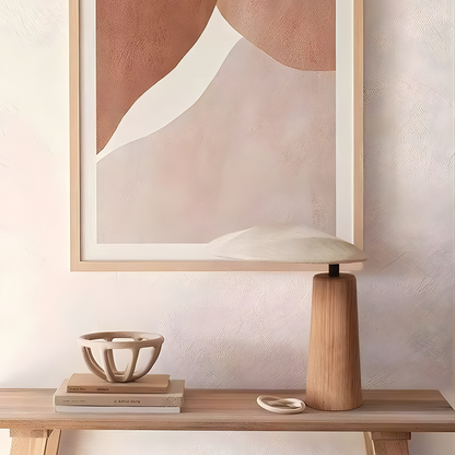 Aira Wabi-Sabi Linen Wood Table Lamp