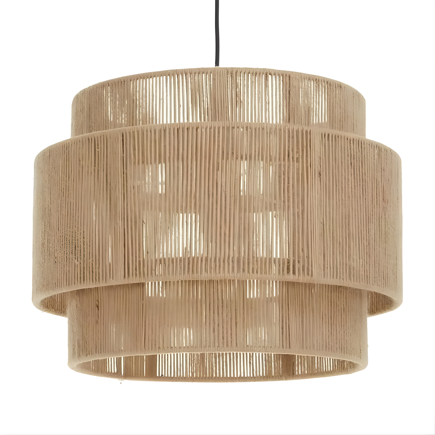 Solea Layered Rattan Pendant Light